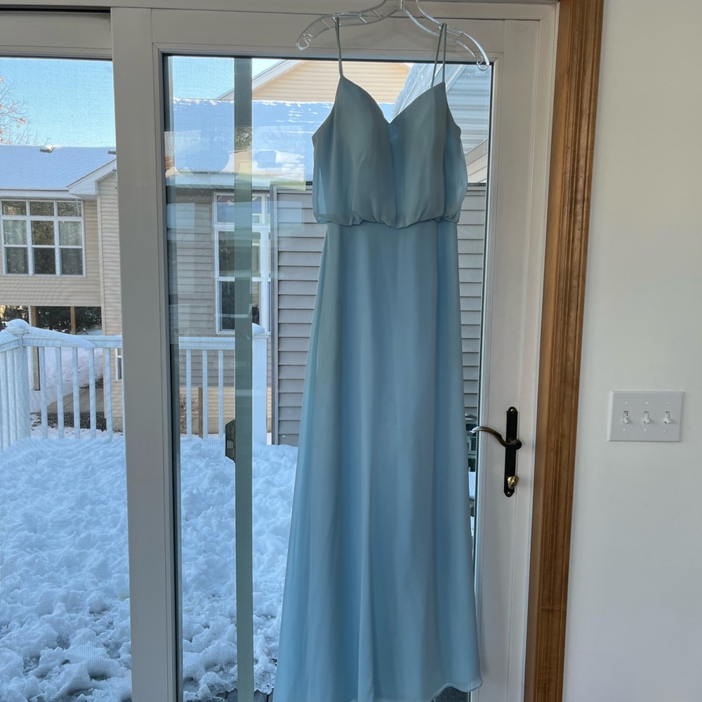 Bill Levkoff Light Blue Maxi Dress